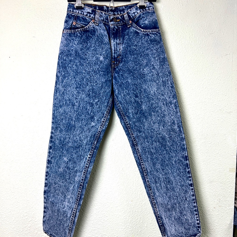 VTG Men's Levi's 550 Acid Wash Orange Tab Denim Straight Leg Jeans 29X30